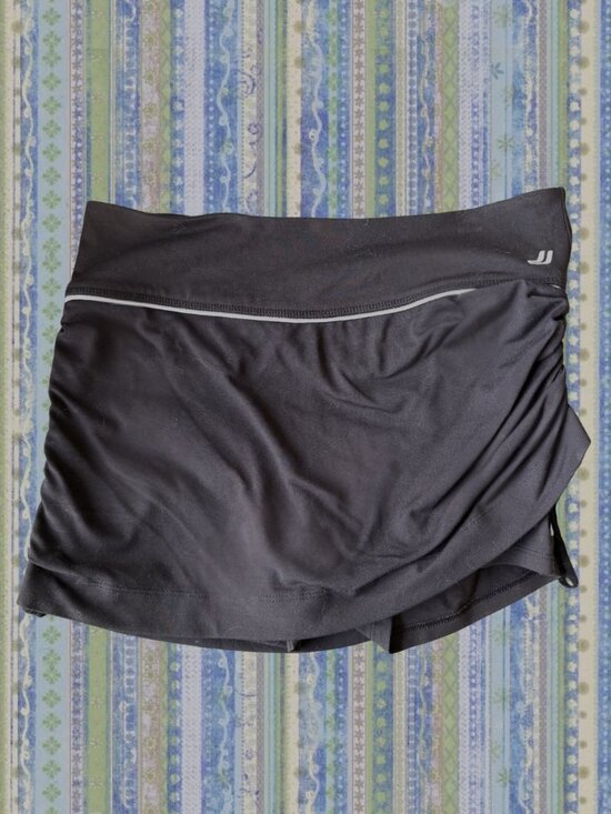 Pants - Black Athletic Skort Tennis Skirt Built-In Shorts Y2K Activewear